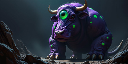  A hyper realistic portrayal of Cowclops emphasizing his otherworldly and enigmatic appearance Cowcl.jpg