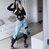 pastel techwear has my heart pants mask @moonmayofficial @shwainc shoes @anthonywangshoes ( code CAS