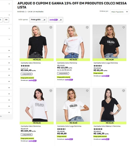 Seleção de Camisetas Femininas COLCCI com até 40% OFF + Cupom de 15%.jpg