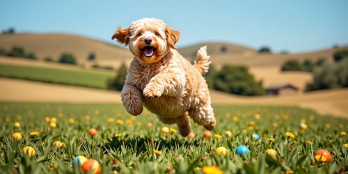  A whimsical scene featuring Bouncybelladoodle a plump labradoodle with an extraordinarily large sph.jpg