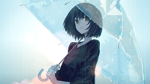anime girl rain umbrella uhdpaper.com 4K 295.jpg