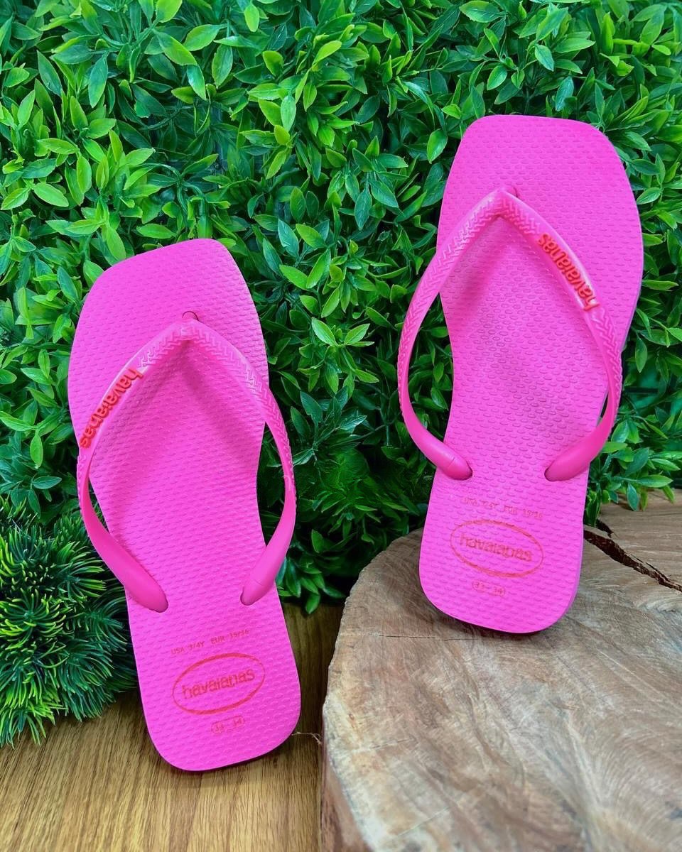 Chinelo Havaianas Logo Square Pop-up Slim Original
