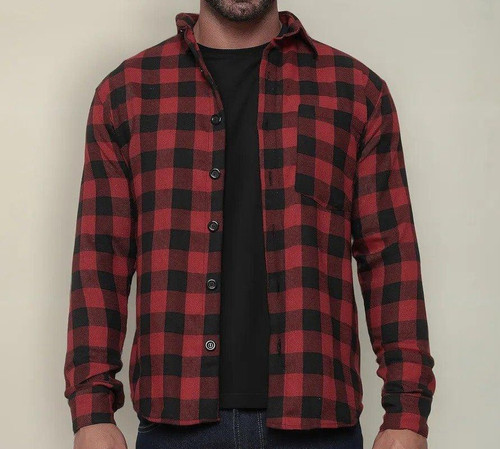 Camisa Social Masculina Manga Longa Flanelada.jpg