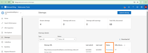 Resubmit Sitemap So bing start showing new logo
