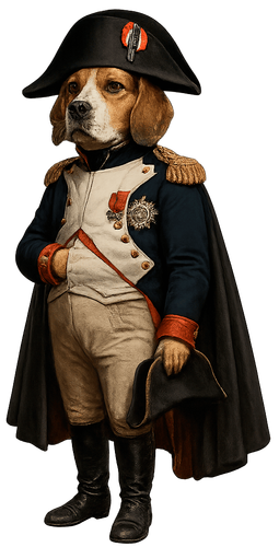 Dog Napoleon illustration