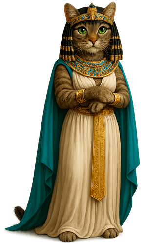 Cat Cleopatra illustration