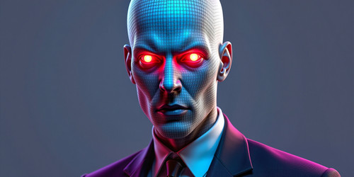  A high definition realistic portrayal of Max Headroom capturing his iconic and otherworldly appeara.jpg