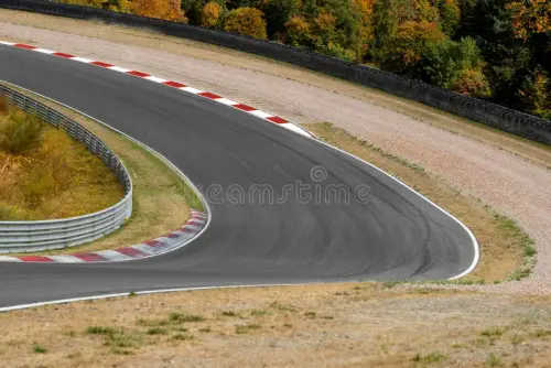 view empty race track circuit view empty race track circuit red white curbs motorsport concept racin.webp