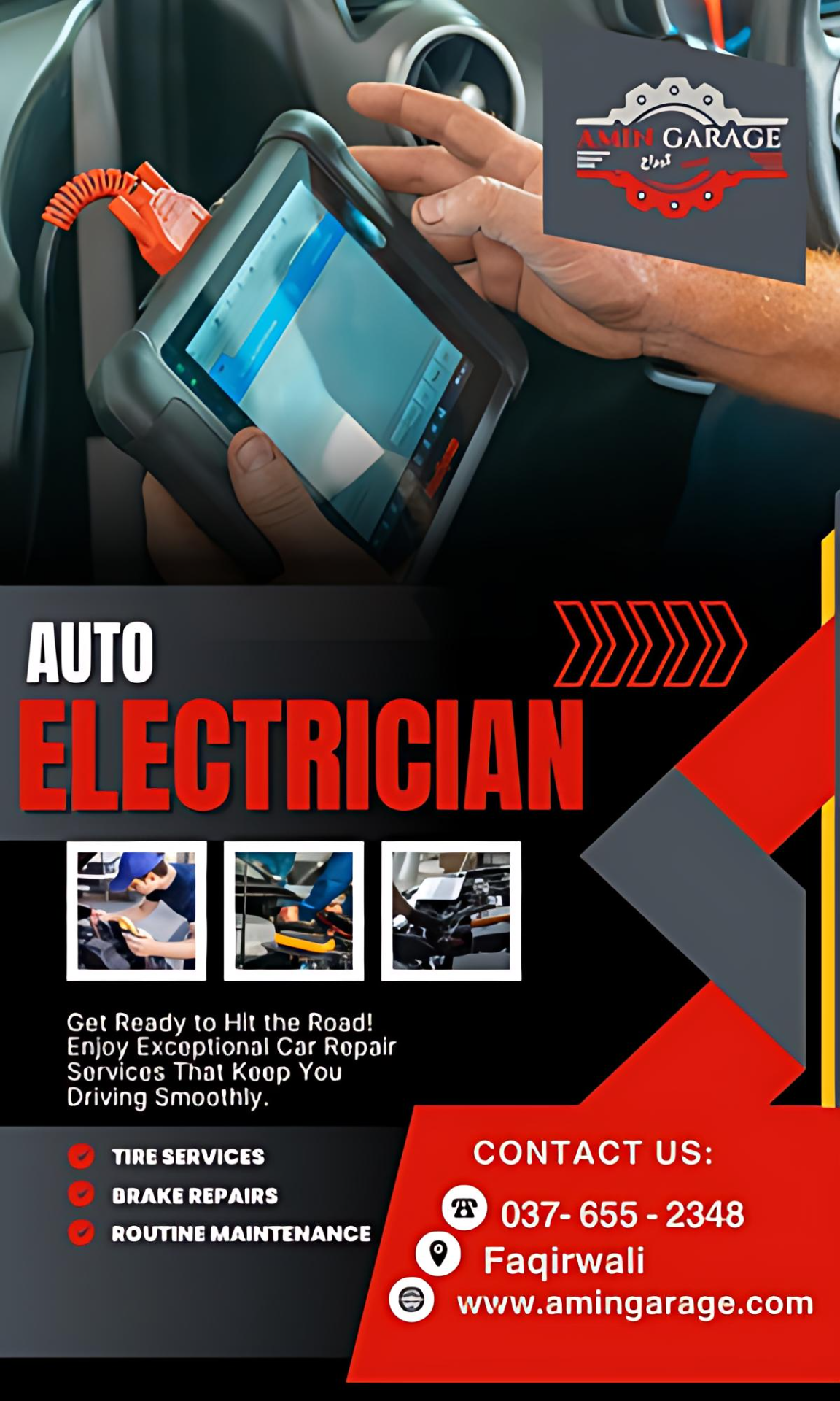 Auto repair at the Amin Garage workshop in Faqir Wali, Bahawalnagar