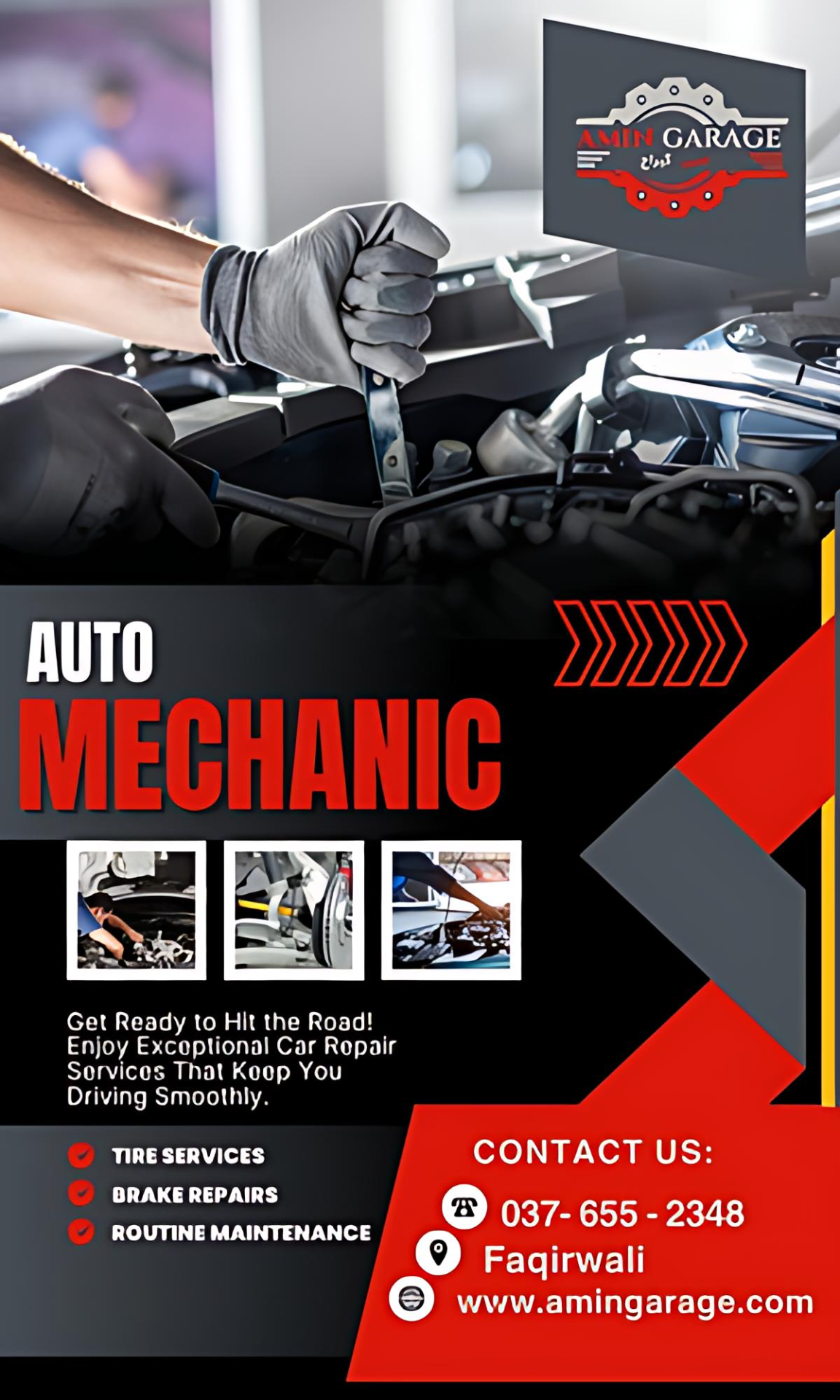 Auto repair at the Amin Garage workshop in Faqir Wali, Bahawalnagar