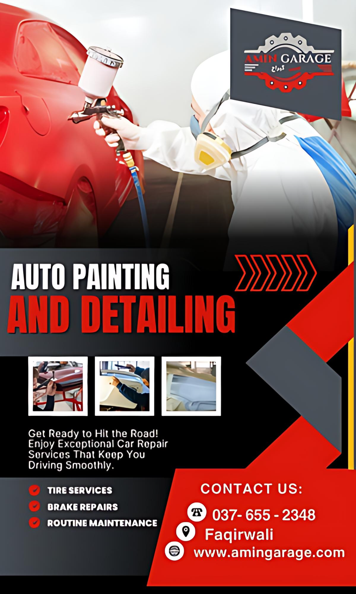Auto repair at the Amin Garage workshop in Faqir Wali, Bahawalnagar
