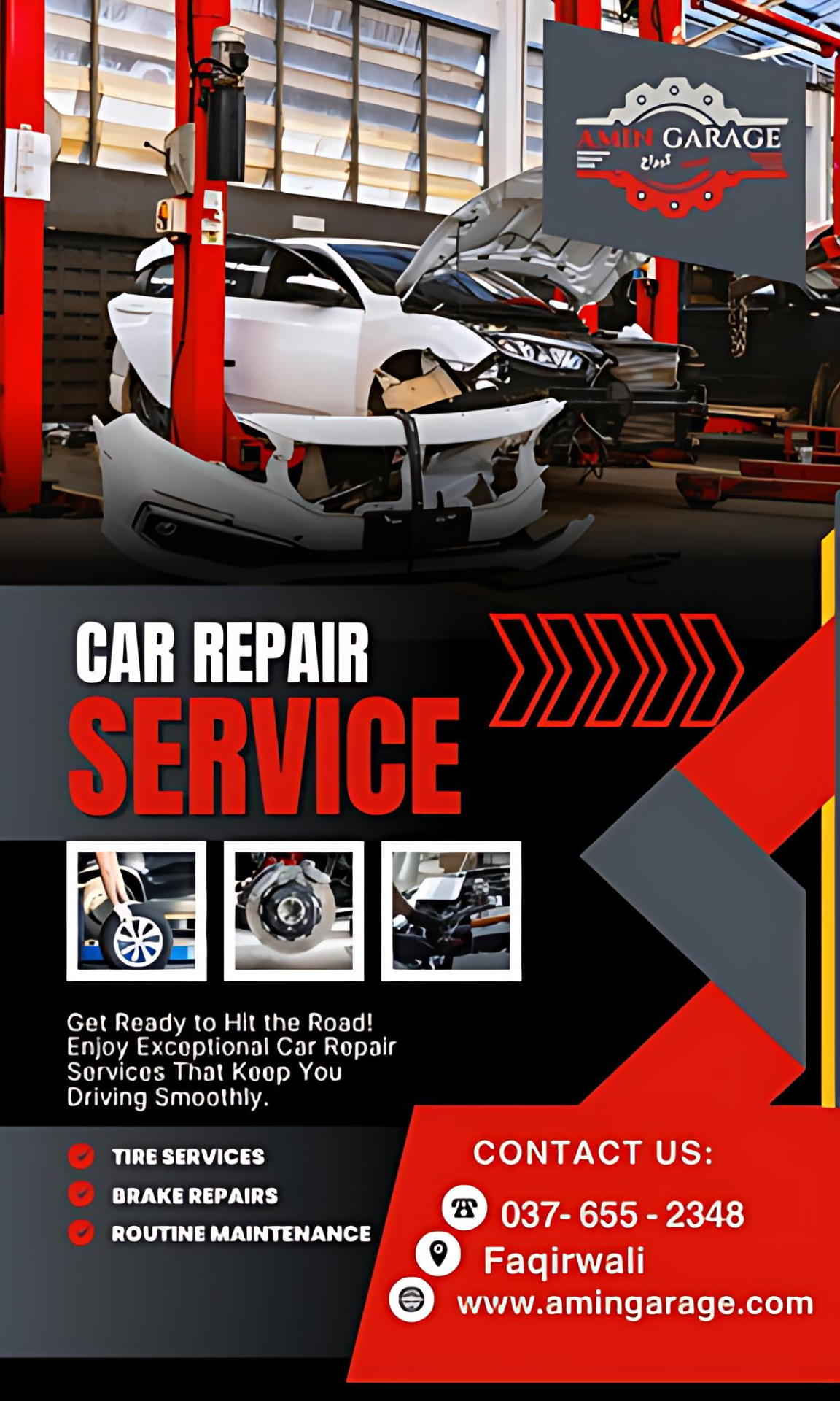 Auto repair at the Amin Garage workshop in Faqir Wali, Bahawalnagar