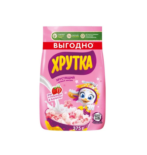 4600680029382 ГОТОВЫЙ ЗАВТРАК ХРУТКА КЛУБНИЧНО ВАНИЛЬНОЕ НАСТРОЕНИЕ 375 Г ПАК..jpg