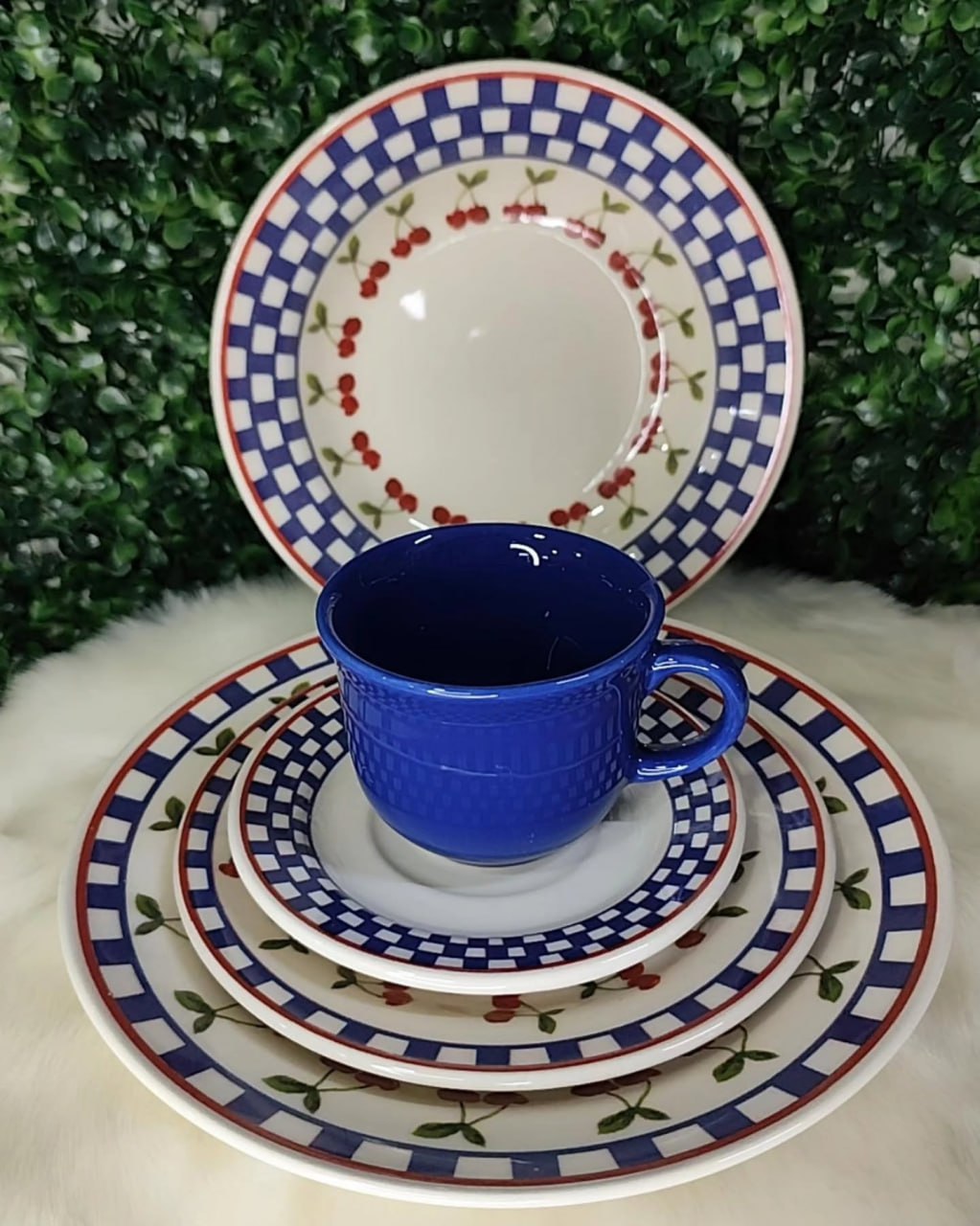 Aparelho De Jantar 30 Peças Biona Donna Jardim De Cerejas