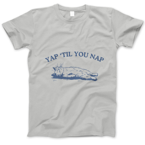 Photograph of four blank t-shirts greys beige and army green. Clipping path included. Ready for your.jpg