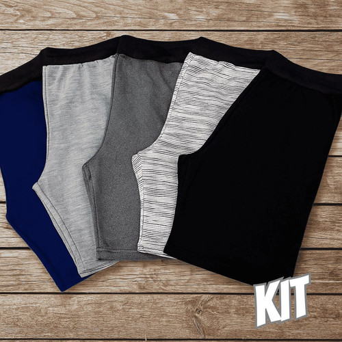 Kit 5 Bermudas Masculinas Moletom Casual Academia.jpg