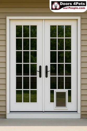 Custom French Doors Built with Dog Door Option.jpg