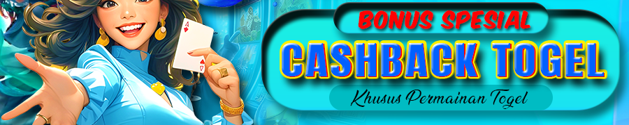 BERSIH4D Bonus Cashback Mingguan 3% (khusus togel)