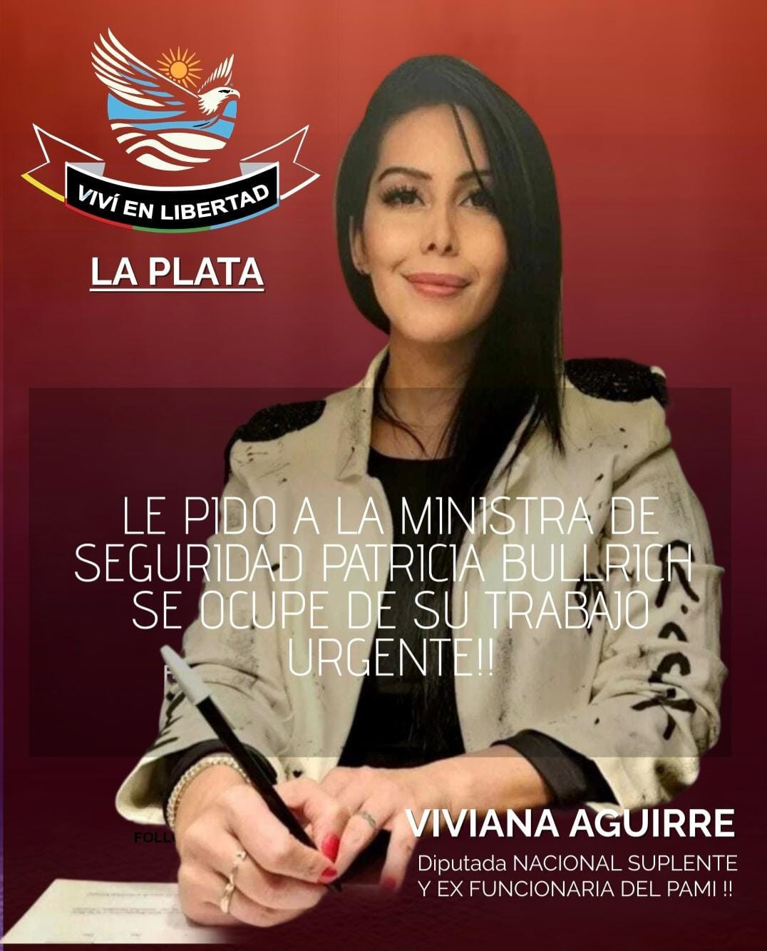 *Viviana Aguirre* «a Patricia Bullrich que deje el show mediático y cumpla con su rol»