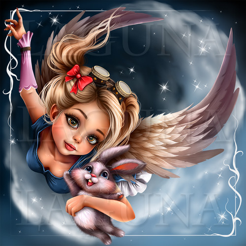 flying angel girl with bunny.jpg