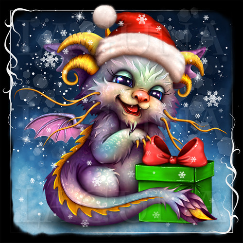 christmas dragon and gift box.jpg