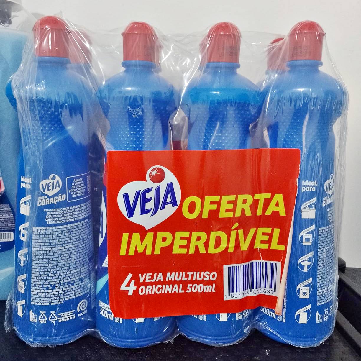 Kit com 4 Limpadores Veja Gold Multiuso Original 500ml, Veja, Azul