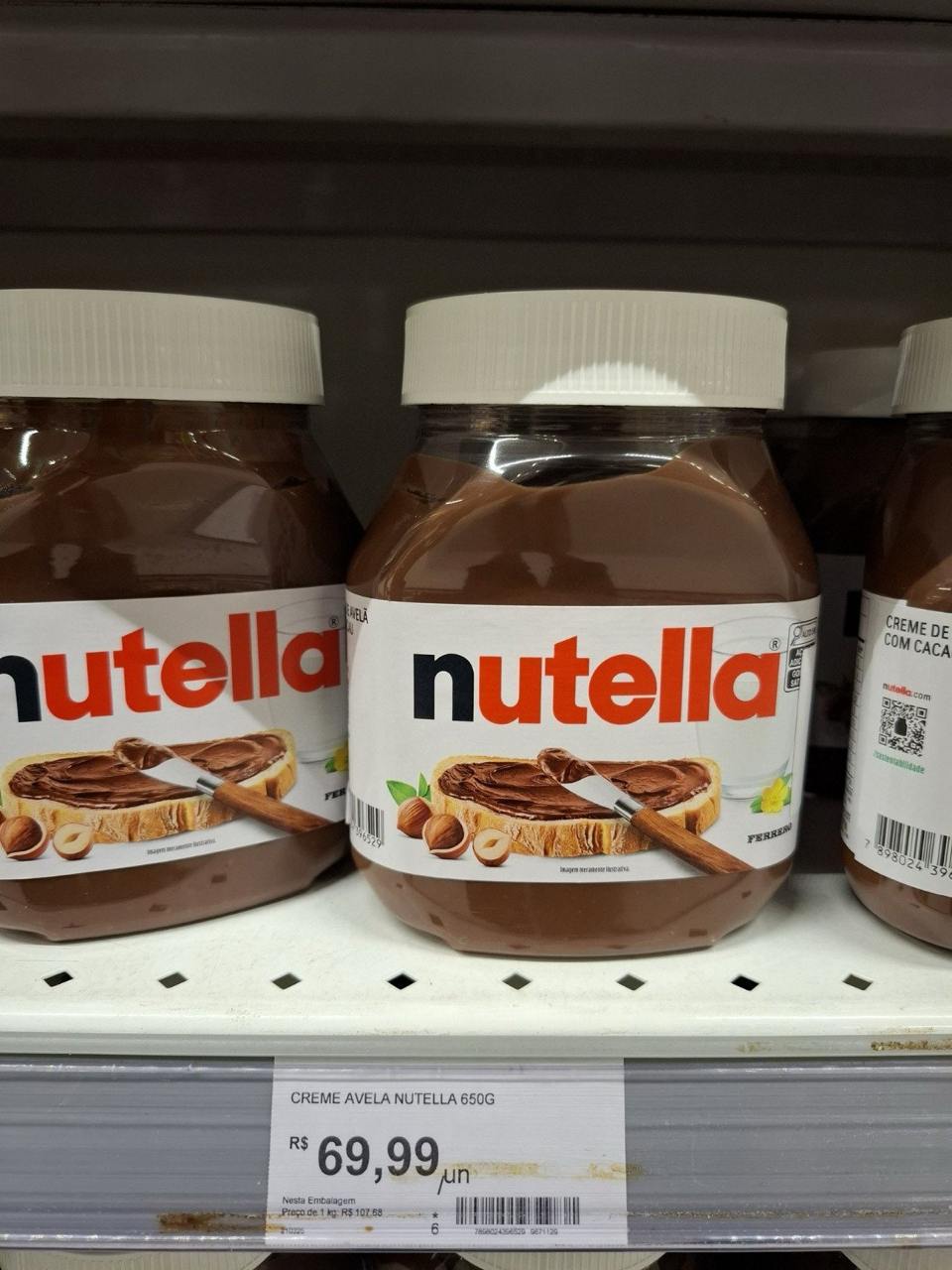Creme de Avelã com Cacau Nutella Ferrero 650g