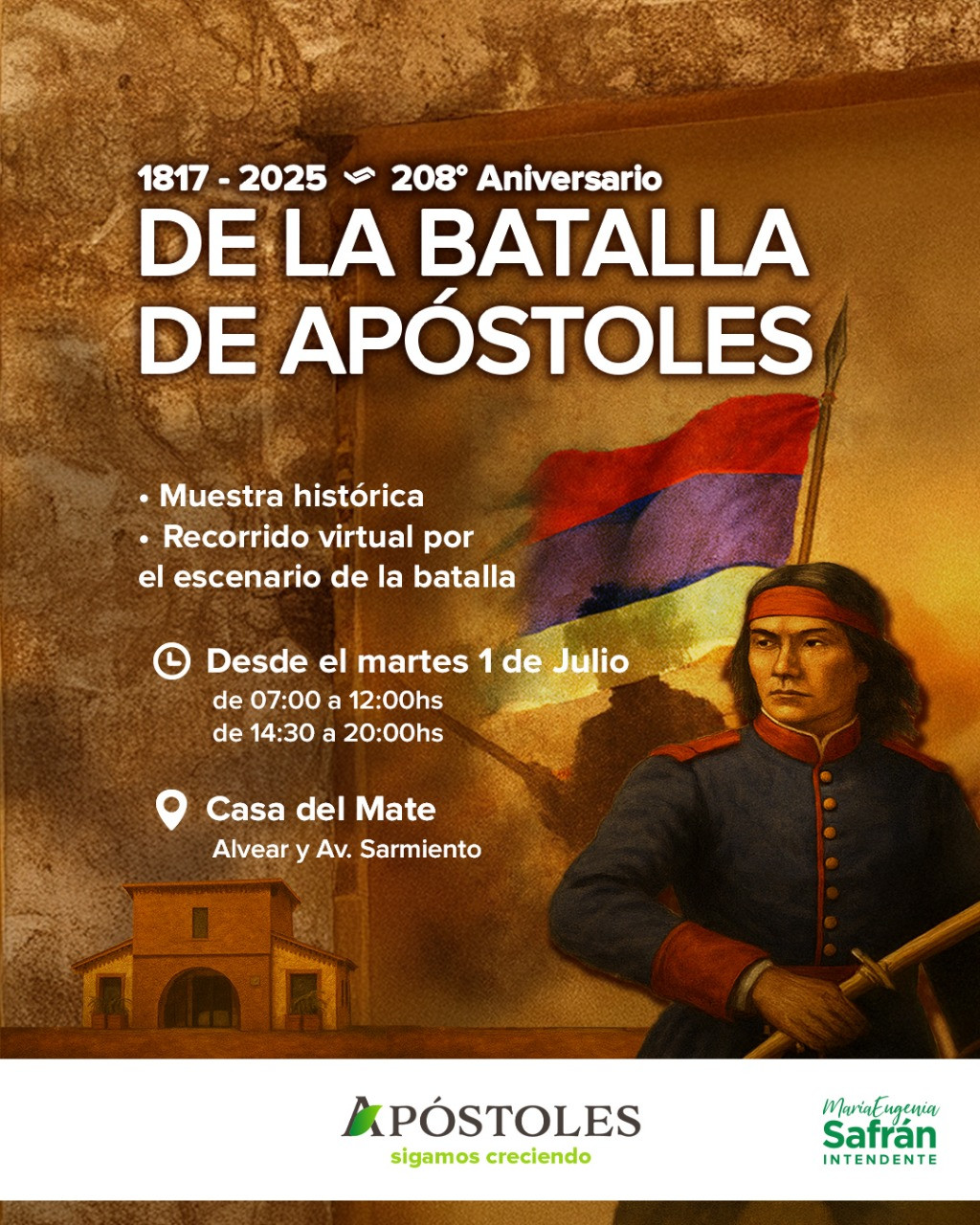 Comienza Hoy la Muestra Histórica de la Batalla de Apóstoles en la Casa del Mate