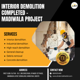 Interior demolition at a property in Madiwala was finished today.