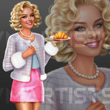 Girl with croissant
