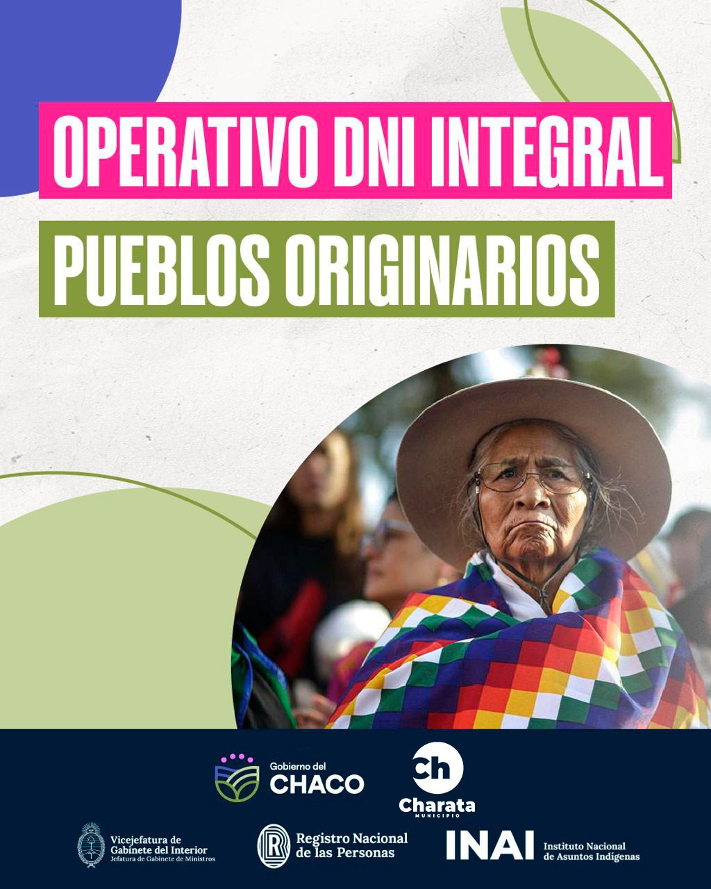 MUNICIPIO DE CHARATA: OPERATIVO DNI PARA PUEBLOS ORIGINARIOS.