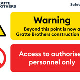 11025CGRA Warning Authorised personnel only 300x200mm