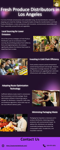 How Los Angeles Fresh Produce Distributors Are Reducing Carbon Footprints