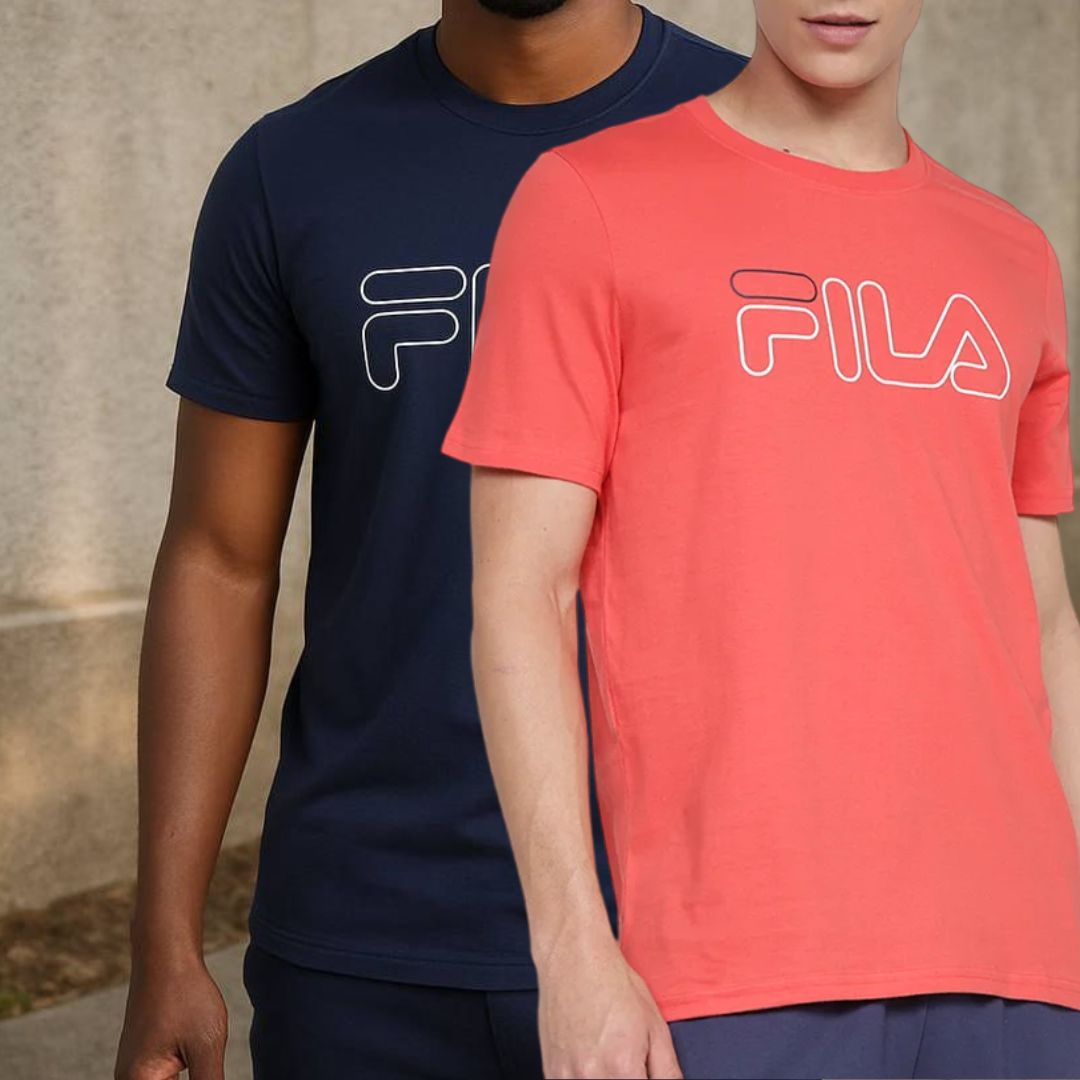 Camiseta Fila Letter Outline Masculina