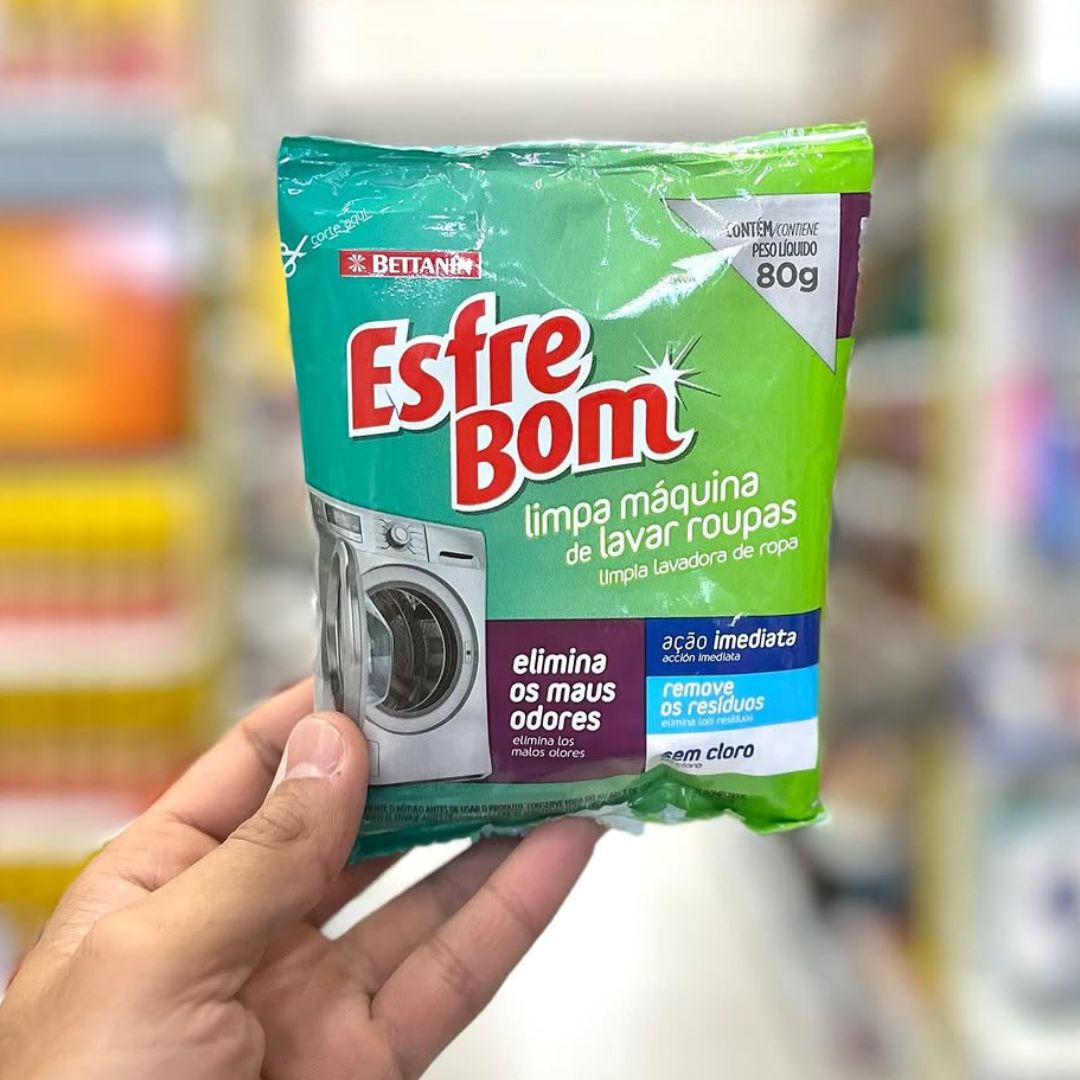 EsfreBom – Limpa Máquina de Lavar Roupas Sachê de 80 g, Bettanin