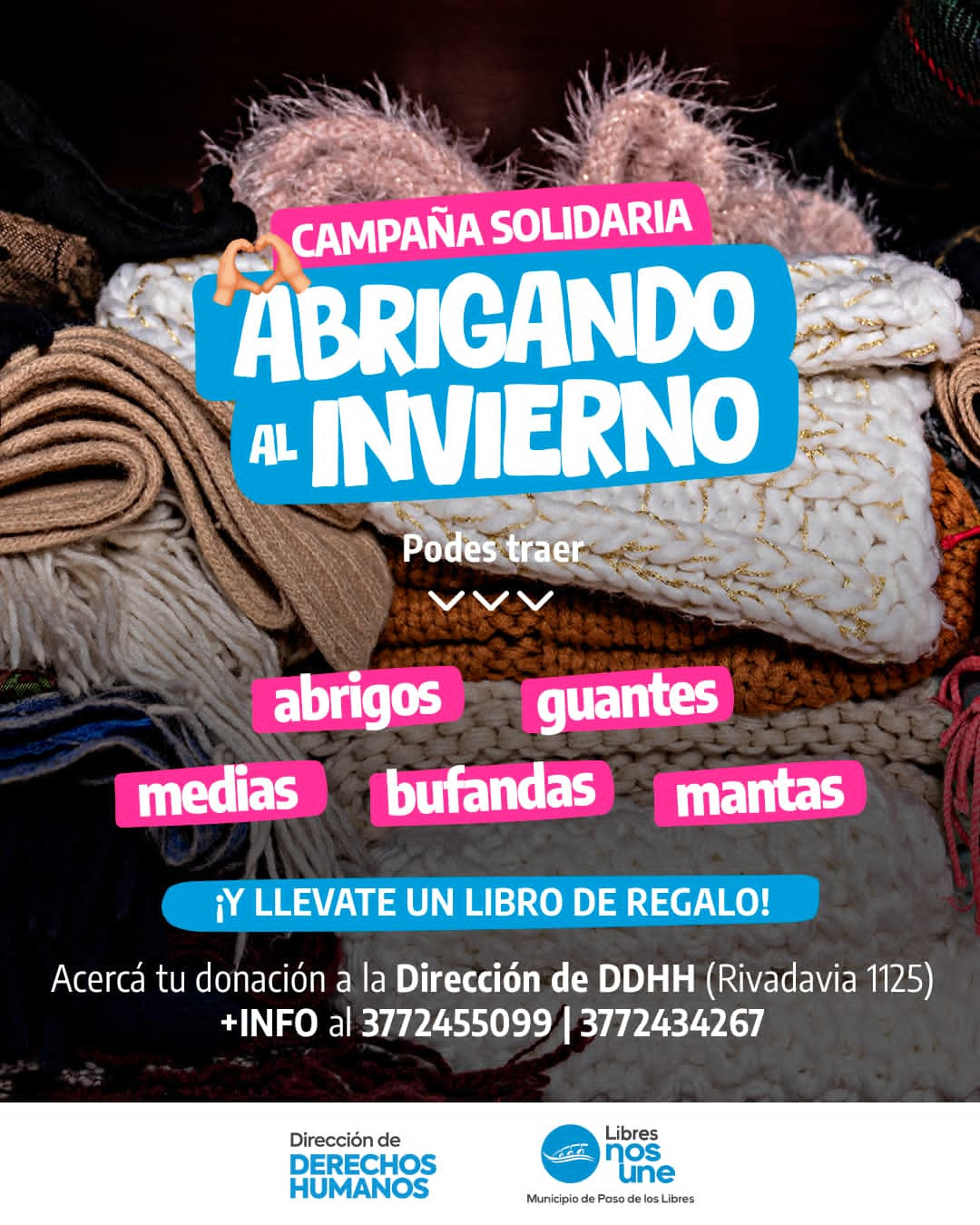 Nueva edición de la campaña solidaria “Abrigando al Invierno”
