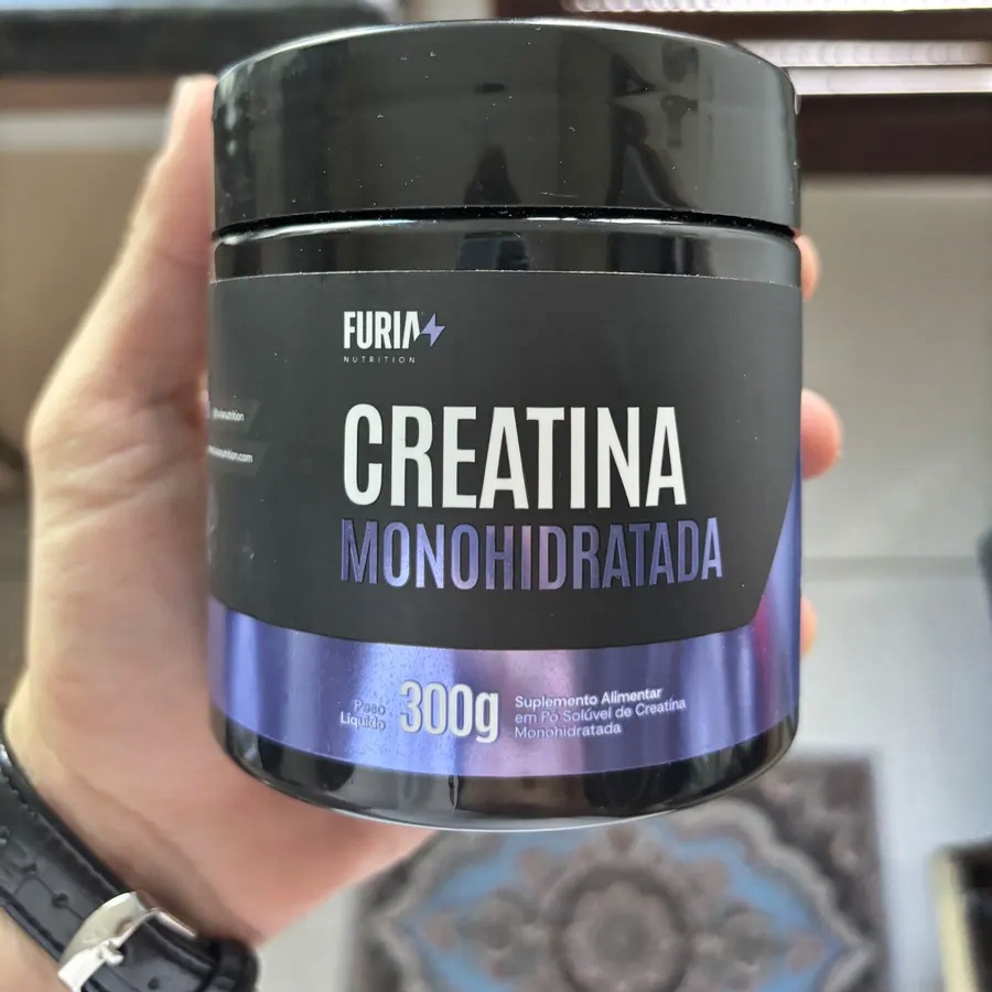 Creatina Monohidratada Fúria 100% Pura 300g Sem Sabor Em Pó
