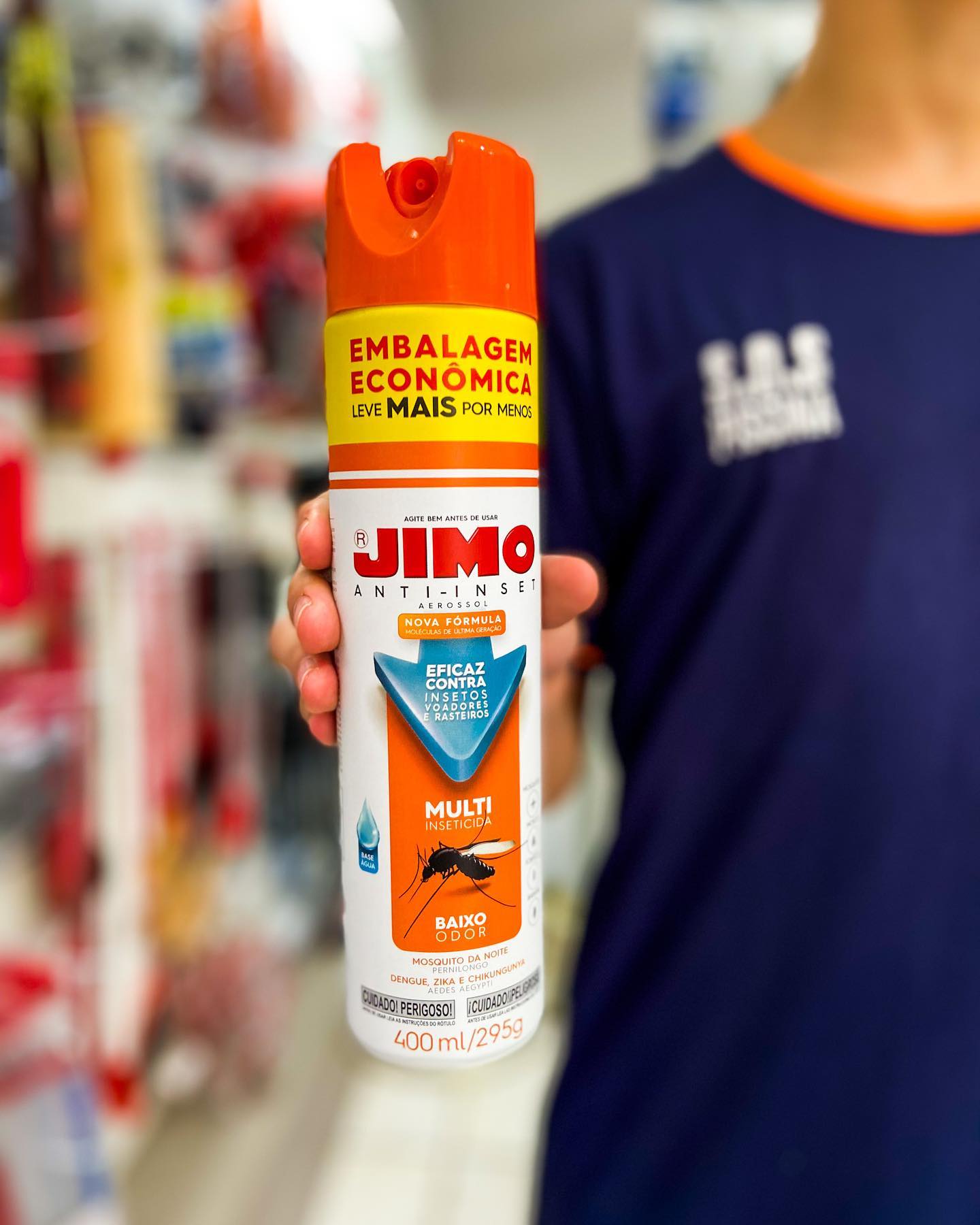 JIMO Anti Inseto Multi Inseticida Eficaz Contra Mosquitos Dengue Pernilongos Moscas Baratas e Formigas Aerossol 400ml