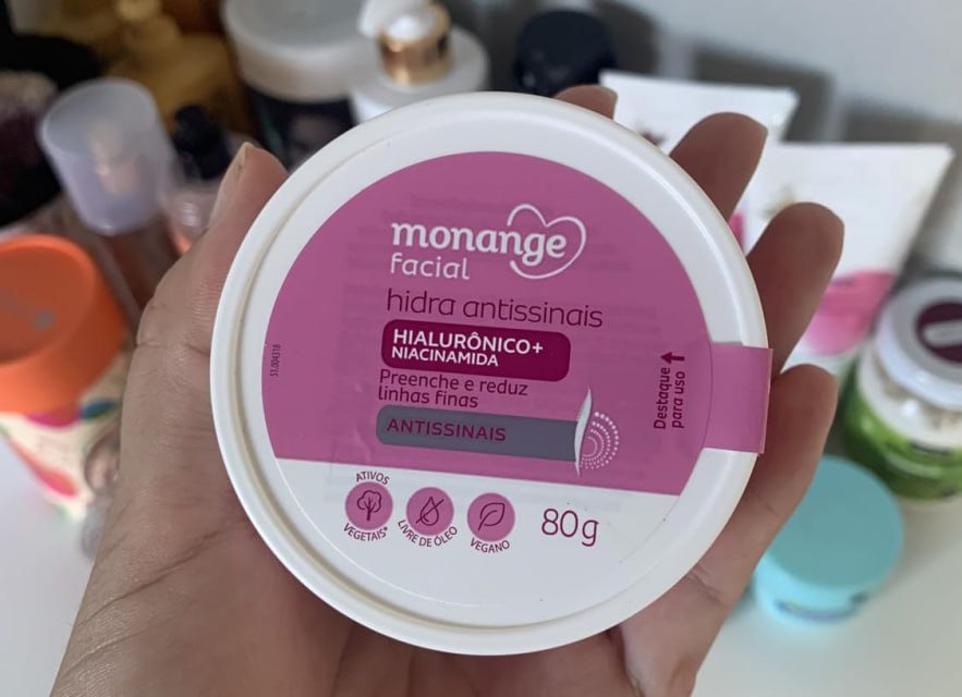 Monange Hidratante Facial Hidra Antissinais com Ácido Hialurônico e Niacinamida 80g Monange Hidratante Facial Hidra Antissinais com Ácido Hialurônico e Niacinamida 80g