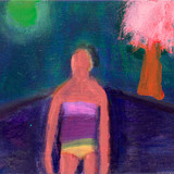 Katherine Bradford Green Moon, Pink Tree