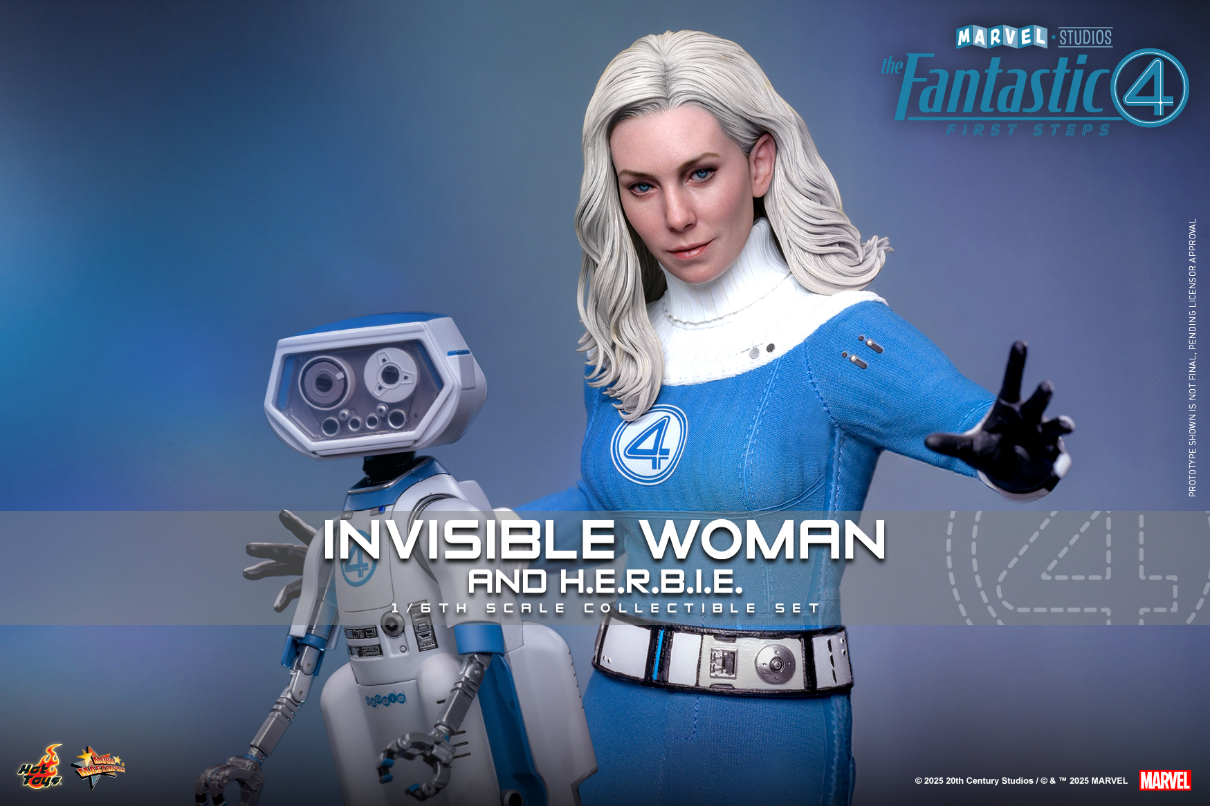 Invisible Woman and H.E.R.B.I.E. Join the Fight in Hot Toys’ Fantastic Four: First Steps Line Invisible Woman and H.E.R.B.I.E. Join the Fight in Hot Toys’ Fantastic Four: First Steps Line