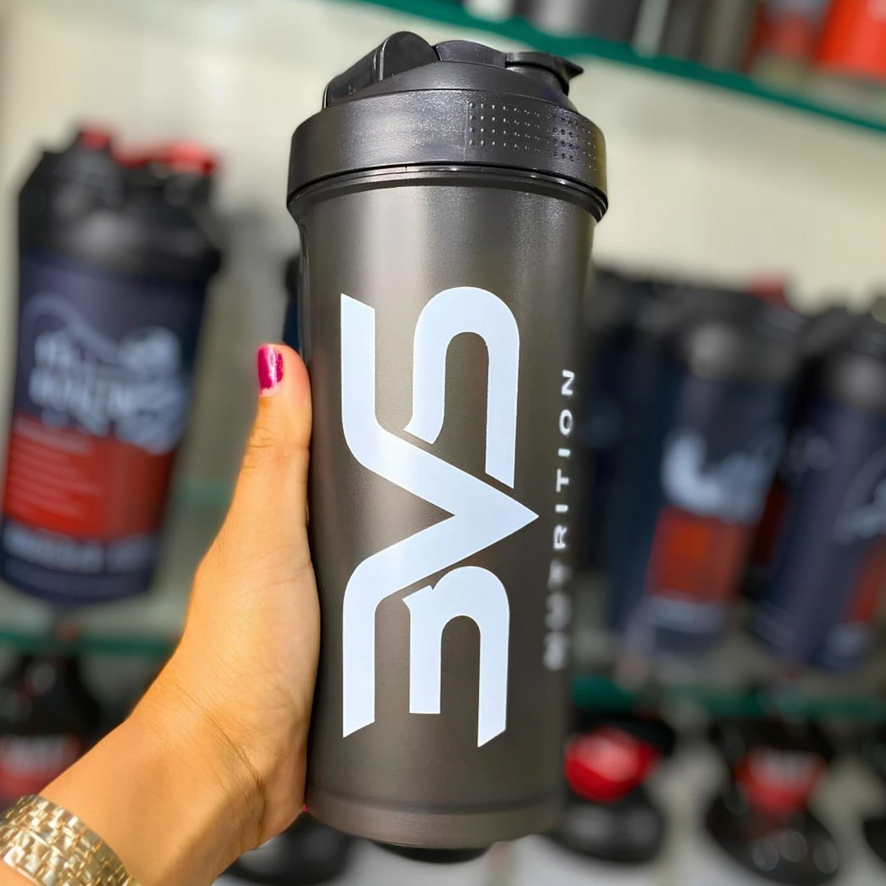 Coqueteleira / Shaker Preta – Academia 600ml – 3vs Nutrition