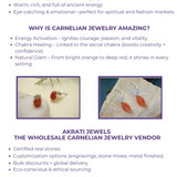 The Magic of Wholesale Real Carnelian Stone Jewelry at Akrati Jewels