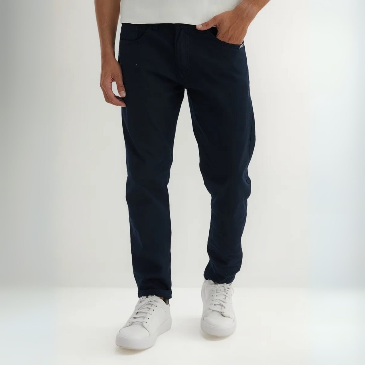 Calça Sarja Masculina Básica Polo Wear Azul Escuro
