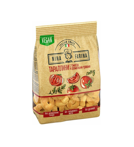 4620017453147 СУШКИ NINA FARINA ТАРАЛЛИНИ ТОМАТАРОМАТНЫЕ ТРАВЫ 180 Г.png