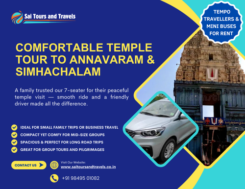 A lovely family took our 7 seater for a serene trip to Annavaram and Simhachalam.