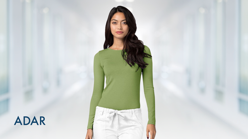 Womens Long Sleeve Under Scrub Tees Adar Uniforms.png