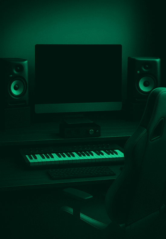 Producer in a music studio