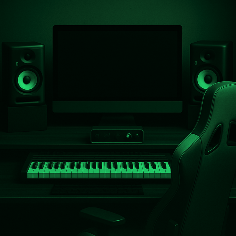 Producer in a music studio