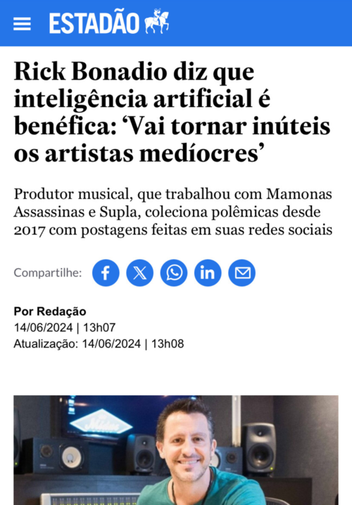 Music producer focused on a screen